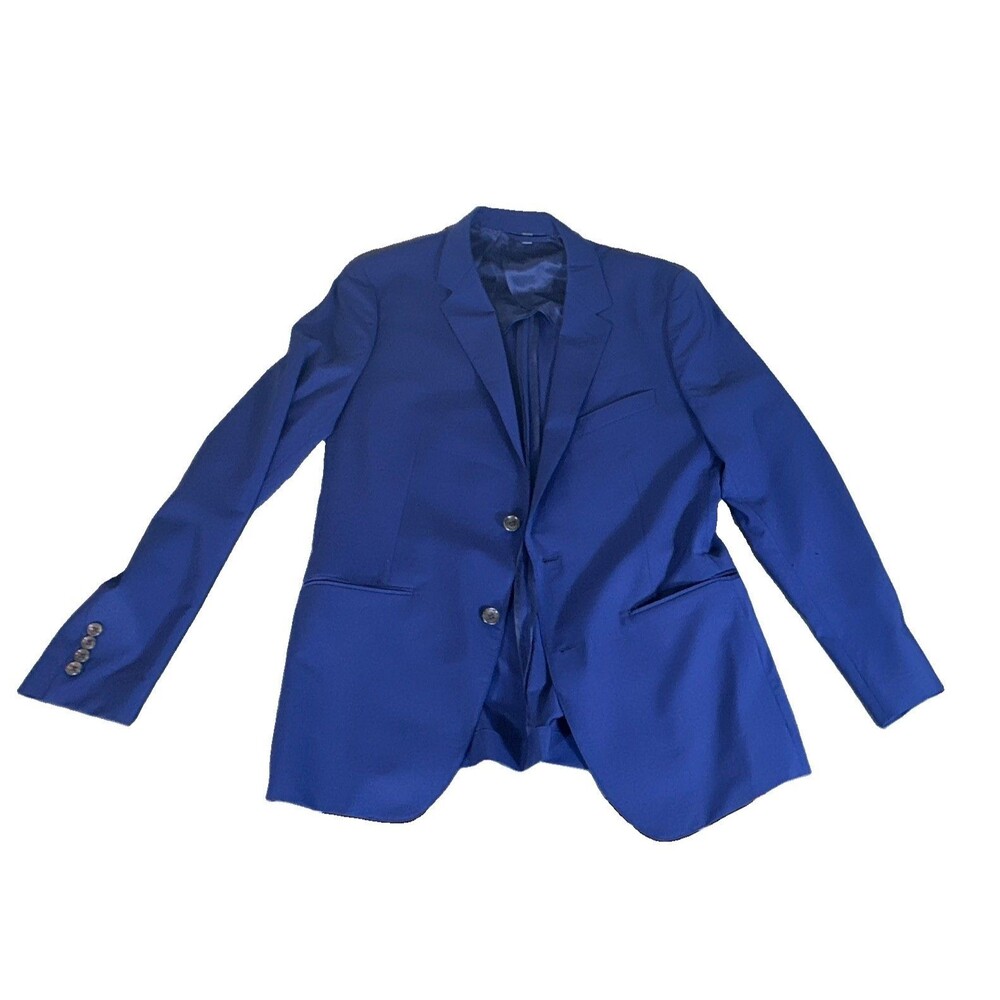 Bonobos Mens 40R Blue Wool Blazer Slim Fit 2 Button Notch Lapel Italian